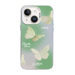 Butterfly Pattern Silver Plating PC Hybrid TPU Phone Case, For iPhone 13 Pro Max, For iPhone 13 Pro, For iPhone 13, For iPhone 13 mini, For iPhone 12 Pro Max, For iPhone 12 Pro