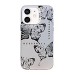 Butterfly Pattern Silver Plating PC Hybrid TPU Phone Case, For iPhone 12 mini, For iPhone 11 Pro Max, For iPhone 11, For iPhone 11 Pro, For iPhone XS / X, For iPhone XR