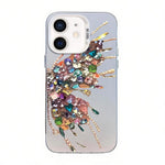 Butterfly Pattern Silver Plating PC Hybrid TPU Phone Case, For iPhone 12 mini, For iPhone 11 Pro Max, For iPhone 11, For iPhone 11 Pro, For iPhone XS / X, For iPhone XR