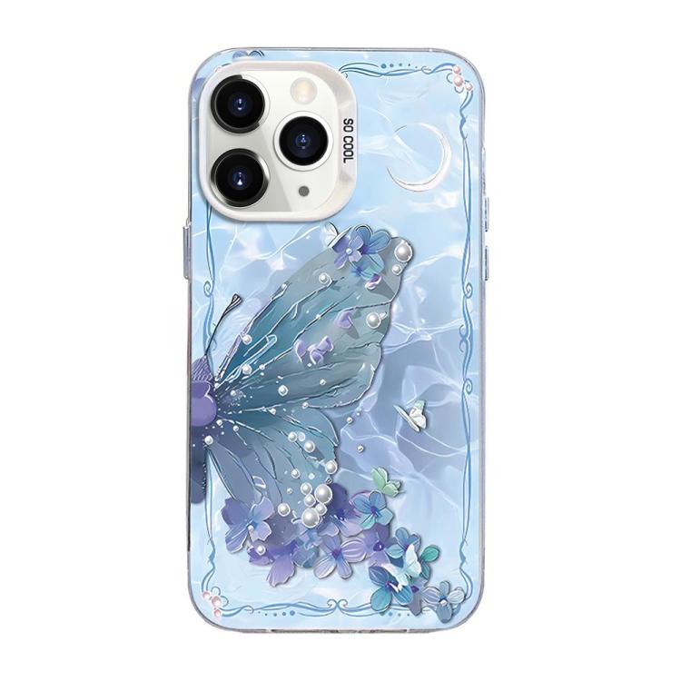 Butterfly Pattern Silver Plating PC Hybrid TPU Phone Case, For iPhone 12 mini, For iPhone 11 Pro Max, For iPhone 11, For iPhone 11 Pro, For iPhone XS / X, For iPhone XR
