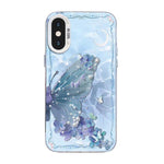 Butterfly Pattern Silver Plating PC Hybrid TPU Phone Case, For iPhone 12 mini, For iPhone 11 Pro Max, For iPhone 11, For iPhone 11 Pro, For iPhone XS / X, For iPhone XR