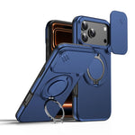 Camera Sliding Shield Magnetic Rotation Holder Phone Case, For iPhone 17 Pro Max, For iPhone 17 Pro, For iPhone 17, For iPhone Air, For iPhone 16 Pro Max, For iPhone 16 Pro