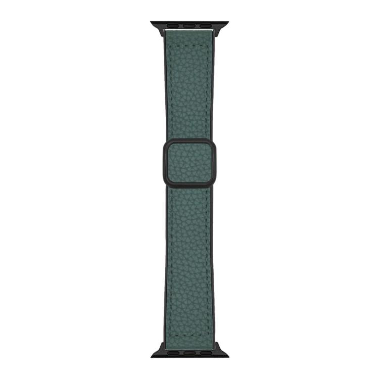 xDfind Litchi Texture Vegan Leather Magnetic Buckle Watch Band, For Apple Watch 42 / 44 / 45 / 46 / 49mm, For Apple Watch 38 / 40 / 41 / S11 42mm
