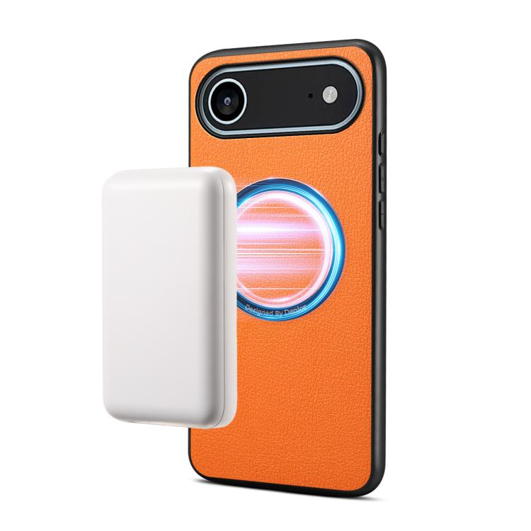 Denior A08 PU Vegan Leather Calfskin Texture Magnetic Phone Case, For iPhone 17 Pro Max, For iPhone 17 Pro, For iPhone 17, For iPhone Air