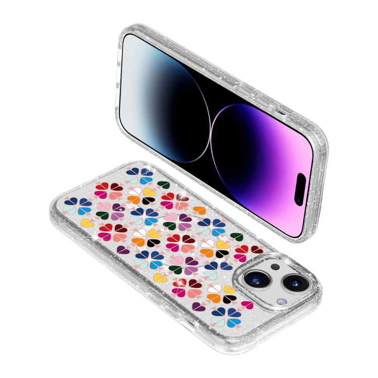 Glittering Crystal Red Heart Pattern Magnetic Phone Case, For iPhone 15, For iPhone 14 Plus, For iPhone 14, For iPhone 14 Pro, For iPhone 14 Pro Max, For iPhone 13 Pro Max, For iPhone 13 Pro, For iPhone 13
