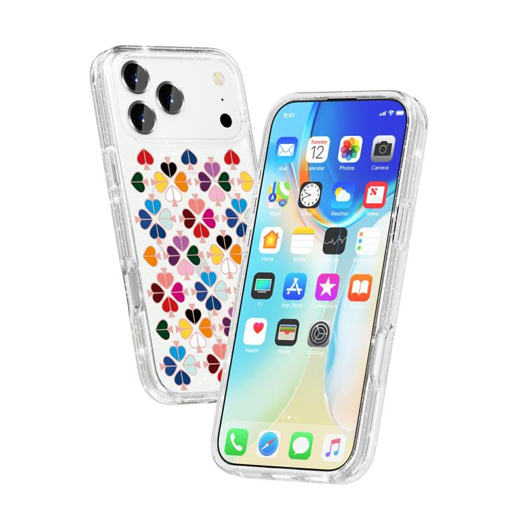 Glittering Crystal Red Heart Pattern Magnetic Phone Case, For iPhone 18 Pro / 17 Pro, For iPhone 18 Pro Max / 17 Pro Max
