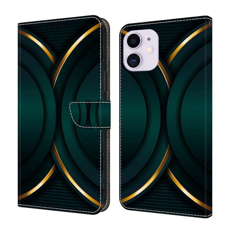 Crystal-Like Painted Vegan Leather Phone Case, For iPhone 11