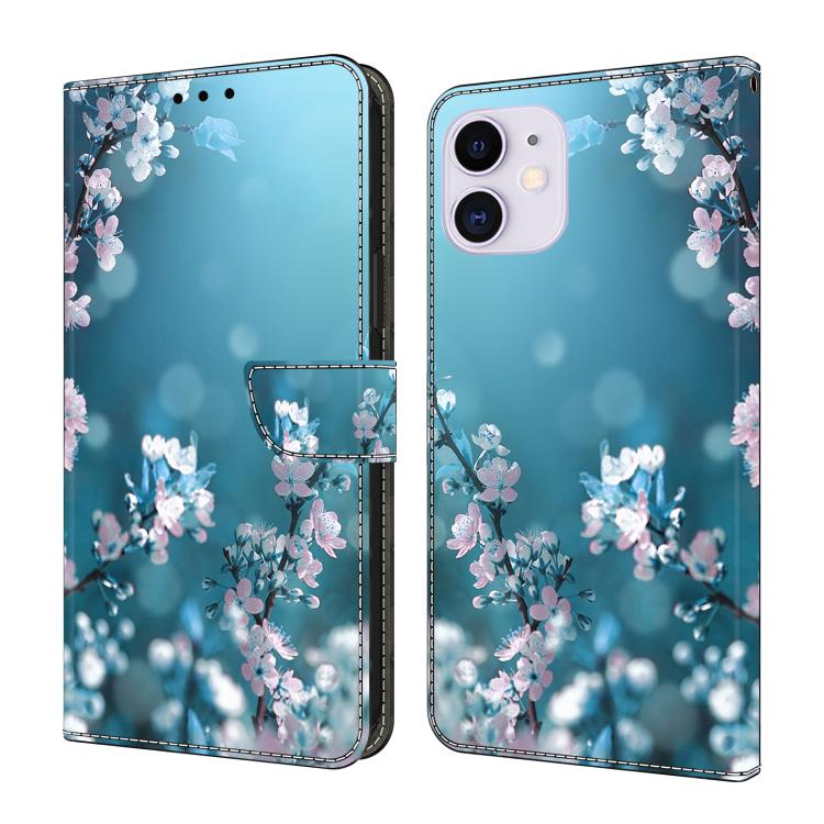 Crystal-Like Painted Vegan Leather Phone Case, For iPhone 11