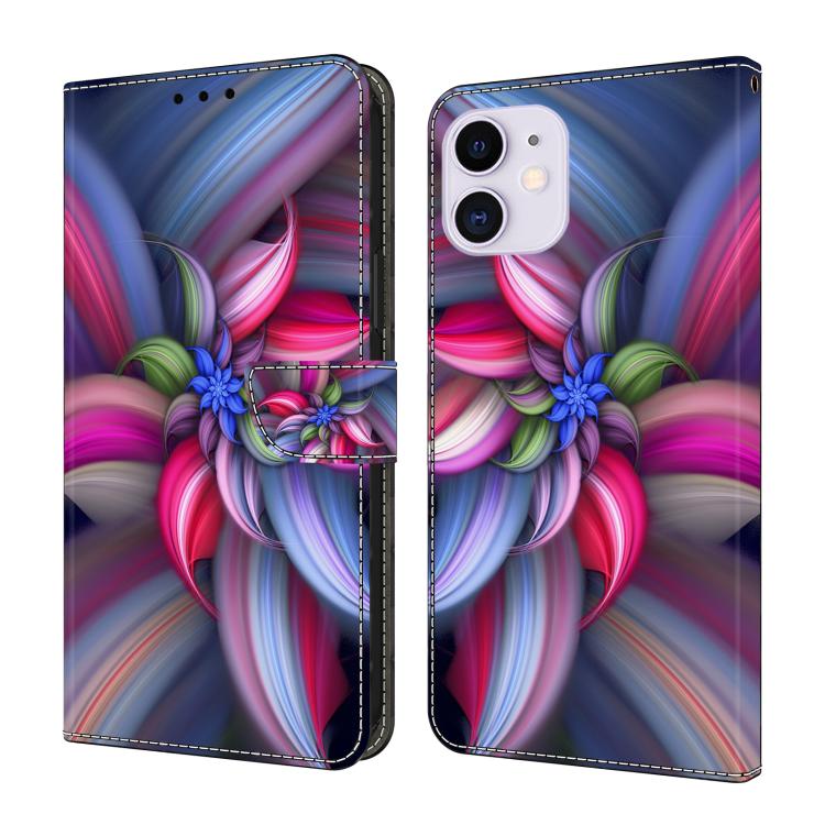 Crystal-Like Painted Vegan Leather Phone Case, For iPhone 11