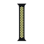 Elastic Silicone Watchband For Apple Watch Series 6 & SE & 5 & 4 40mm / 3 & 2 & 1 38mm, 135mm (Black Yellow), 135mm (Black Grey), 150mm (Red Black)