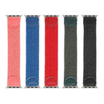 Nylon + Leather Braided Watchband For Apple Watch Series 6 & SE & 5 & 4 40mm / 3 & 2 & 1 38mm, S, M, L