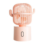 F6 Cactus Portable Mini Fan USB Shaking Head Handheld Desk Electric Fan
