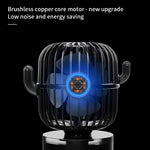 F6 Cactus Portable Mini Fan USB Shaking Head Handheld Desk Electric Fan