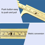 Portable Mini Brass Sliding 80mm Gauge Vernier Bead Jewelry Measuring Caliper, 80mm