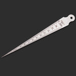 Wedge Feeler Gap 1-15mm Thin Stainless Steel Ruler Inspection Taper Gauge Metric Imperial Measure Tool, 1-15mm Thin Metric Imperial