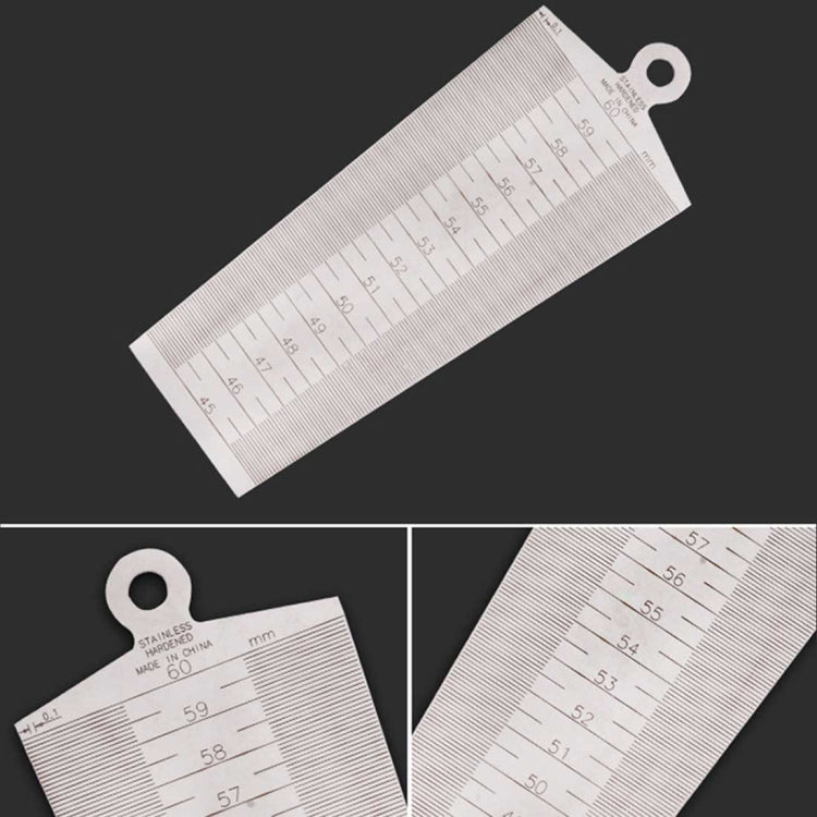 Wedge Feeler Gap 45-60mm Stainless Steel Ruler Inspection Taper Gauge Metric Measure Tool, 45-60mm Metric