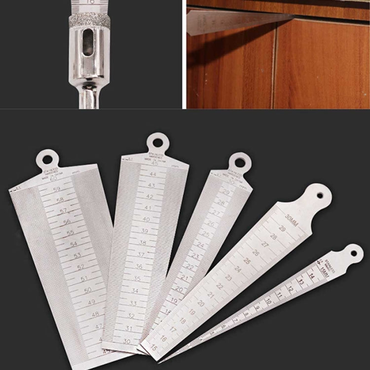 Wedge Feeler Gap 45-60mm Stainless Steel Ruler Inspection Taper Gauge Metric Measure Tool, 45-60mm Metric