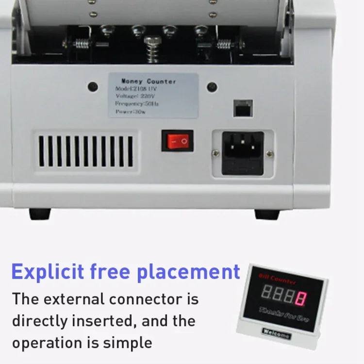 2108UV/IR 220V Multi-Currency Currency Counter, Specification: UK Plug, 220V UK Plug