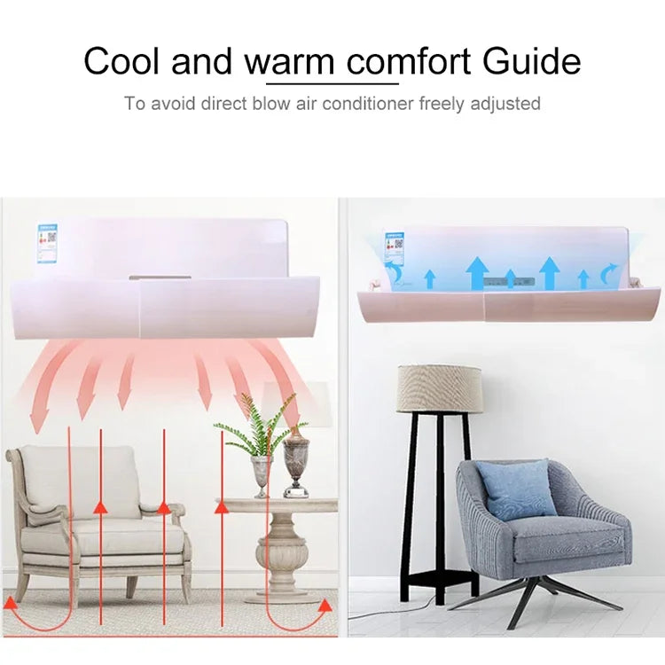 Bedroom Wall-Mounted Baby Universal Anti-Straight Blowing Air Conditioning Windshield Wind Deflector Shroud, M Hole Version, M Hole Version