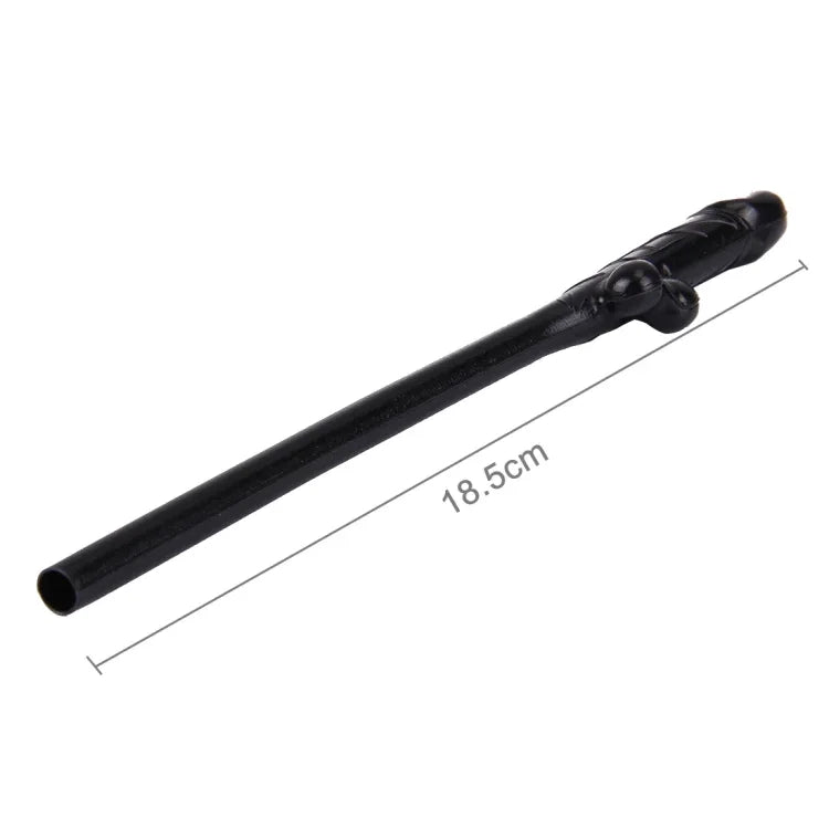 10 PCS Dicky Sipping Straw, Length: about 19cm, Dicky Sipping Straw(Black)
