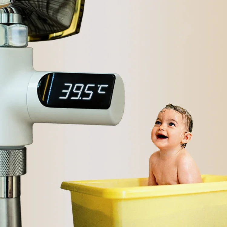 BD-LS-01 Baby Showering 360 Degree Rotatable LED Display Passive Water Thermometer, First Generation