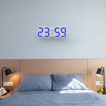 Multi-Function Large 3D LED Digital Wall Alarm Clock with Snooze Function, 12/24 Hours Display for Home, Kitchen, Office, DC 5V, CE Certificated, White Body Green Characters, White Body Blue Characters, White Body Red Characters                        ...