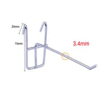 10pcs 3.5mm Supermarket Iron Grid Shelf Hook, Length: 20cm, 3.5mm 20cm