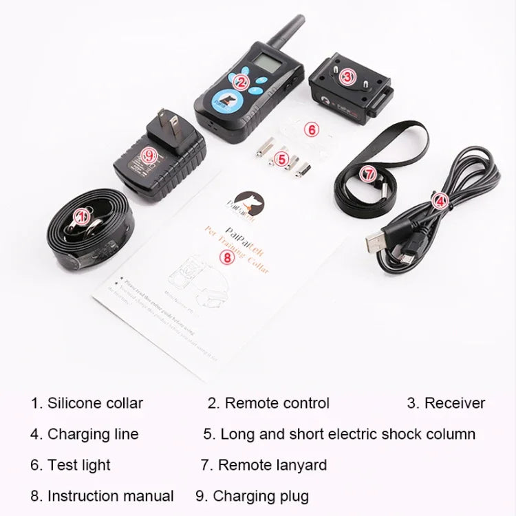 Automatic Anti Barking Collar Pet Training Control System + Electric Shock PU Leather Collar for Dogs, PD520