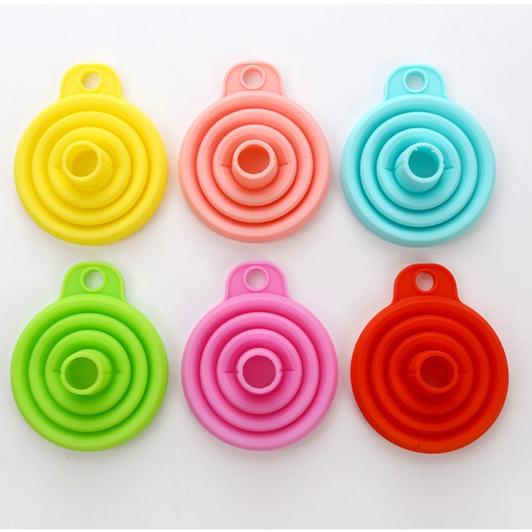 Mini Silicone Foldable Telescopic Funnel Random Color Delivery, Random Color Delivery