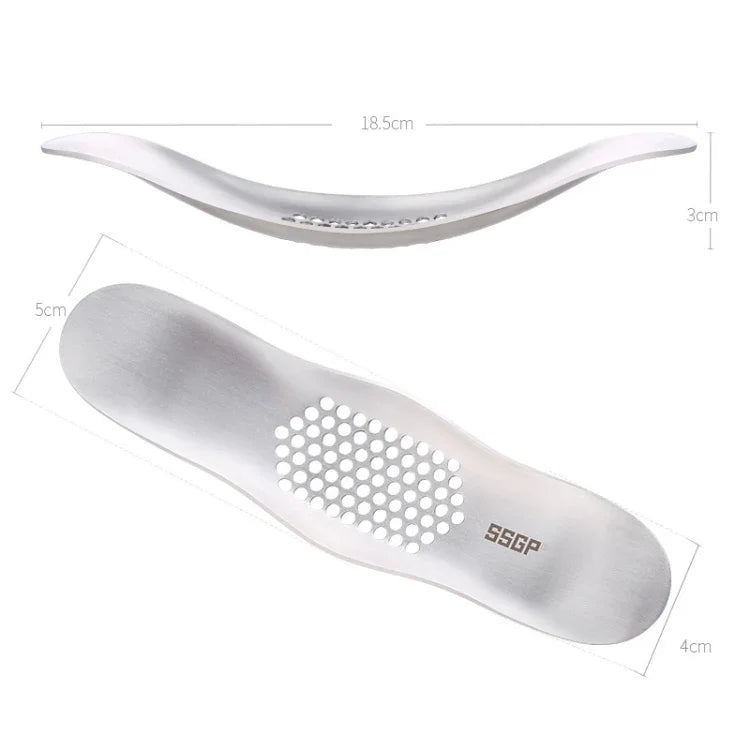 SSGP Kitchen Tool Manual 304 Stainless Steel Brushed Texture Garlic Presser, 304 Stainless Steel Garlic Crusher