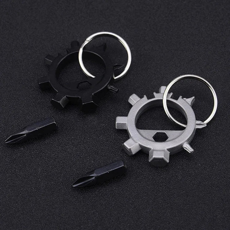 Multi-function Portable Outdoor Key Chain Screwdriver Bicycle Repair Tools, Screwdriver (Silver), Screwdriver (Black)