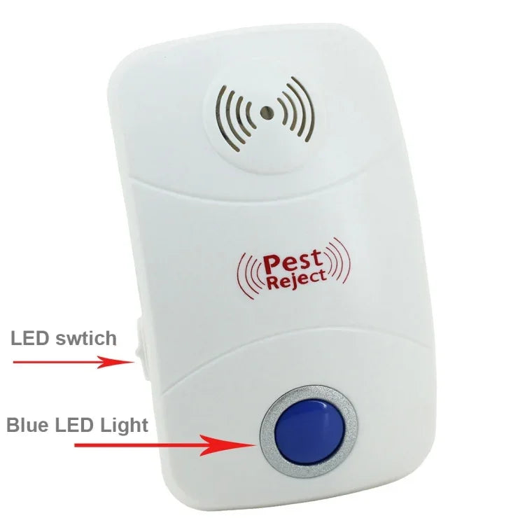 Electronic Ultrasonic Mosquito Rat Pest Control Repeller with LED Light, UK Plug, AC90V-250V, UK Plug