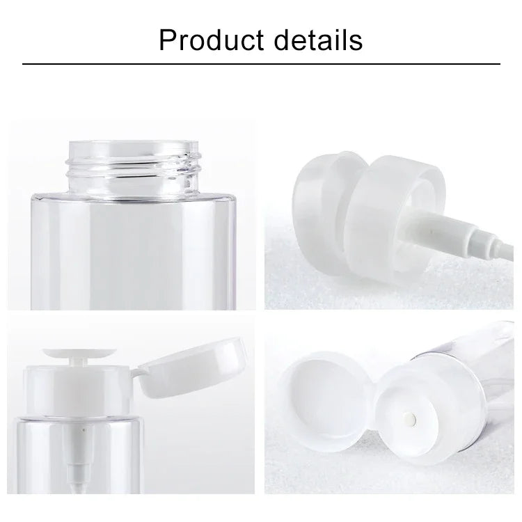 Portable Liquid Push Down Pump Dispenser Bottle Empty Plastic Bottle Container, 100ml, 100ml
