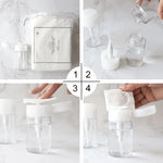 Portable Liquid Push Down Pump Dispenser Bottle Empty Plastic Bottle Container, 100ml, 100ml