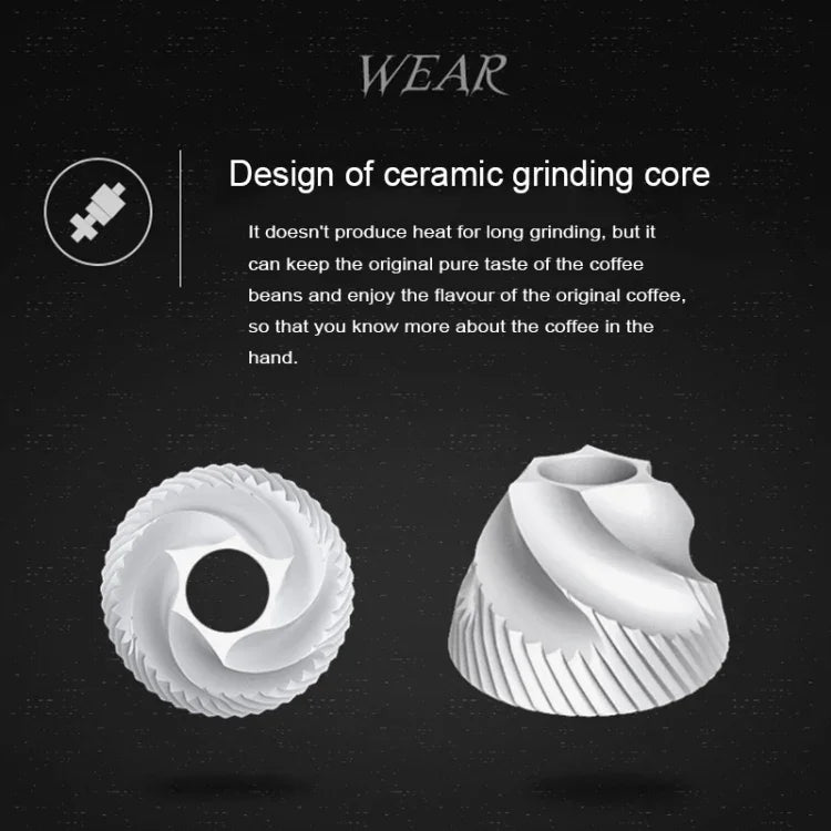 Portable Conical Burr Mill Manual Stainless Steel Bean Pepper Hand Crank Coffee Grinder, Gift Box Package, Coffee Bean Grinder