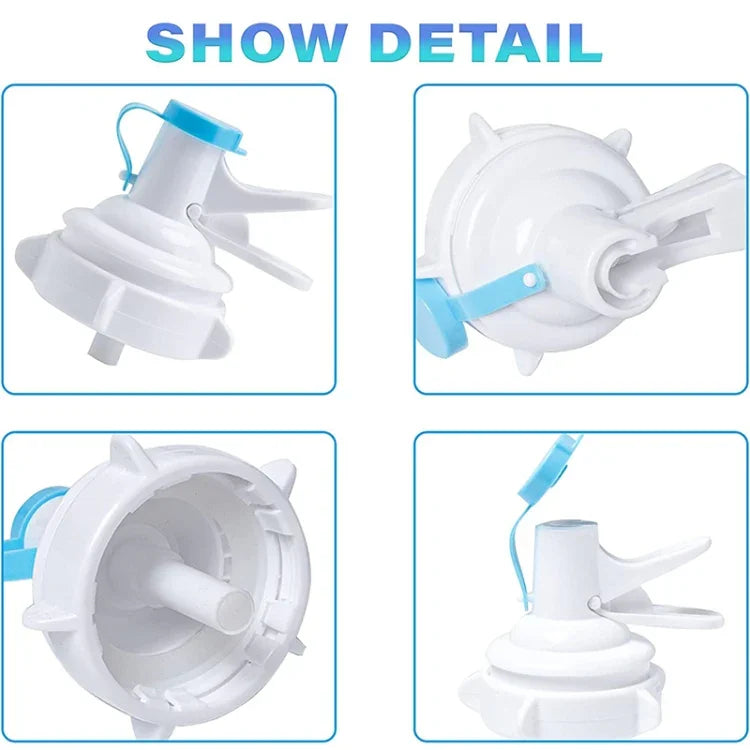 PP Water Bottle Faucet Dispenser Valve for 55mm Crown Top Bottle with Dustproof Cover, Faucet Dispenser Valve