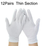 12 Pairs Pure Cotton Working Gloves, Thin Section, Thin Section