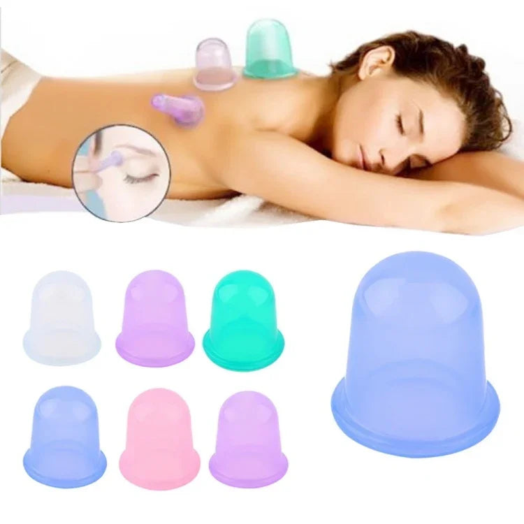 Health Care Body Massage Vacuum Silicone Cupping Cup,Random Color Delivery, 1 PCS