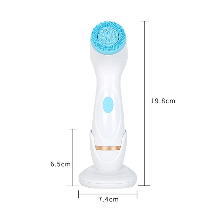 CNaier AE-868 Battery-powered Silicone Ultrasonic Vibration Face Skin Care Electric Facial Cleanser, AE-868(Blue), AE-868(Pink)