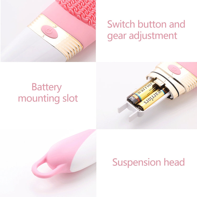 CNaier AE-8381 Household Waterproof Vibration Silicone Electric Massage Bath Body Brush