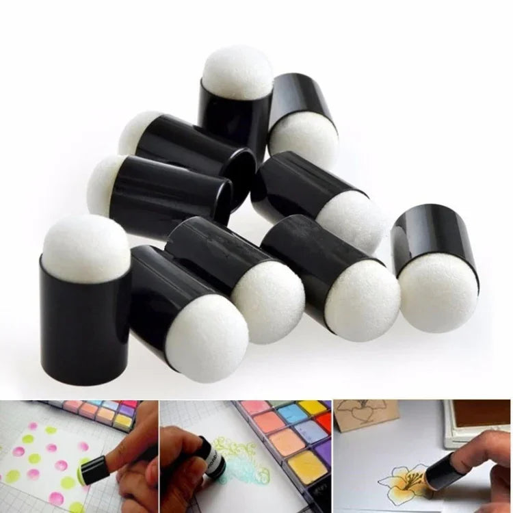 10 PCS Finger Painting Sponge Daubers Coloring Foam Fingertips, Finger Painting Sponge