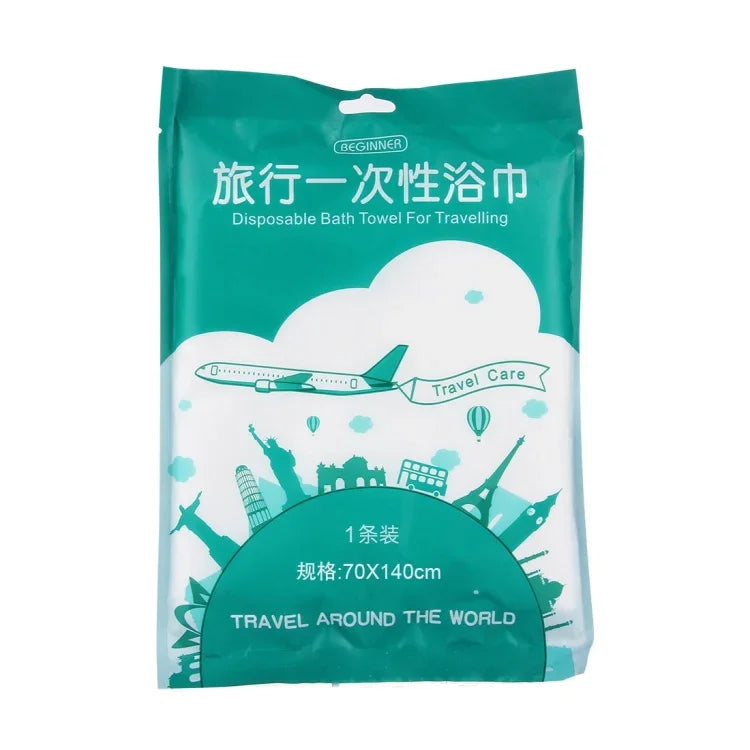 Portable Disposable Travel Cotton Bath Towel, Size: 140x65cm, Disposable Bath Towel