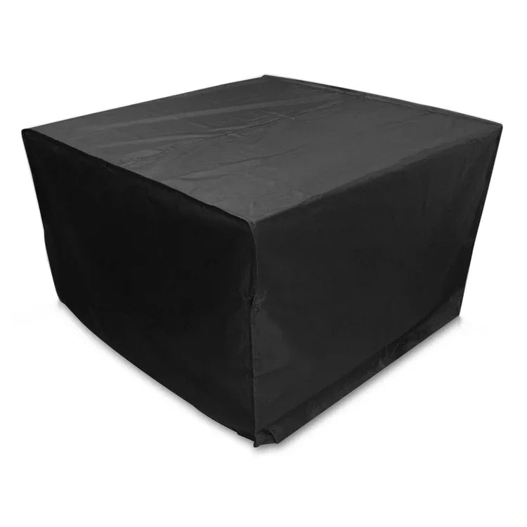 Anti-UV Waterproof Dust-proof 210D Oxford Cloth Folding Table Chairs Protective Cover Outdoor Furniture Set Cover, Size: 123*123*74cm(Black), Size: 123*123*74cm