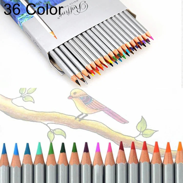 Professional Art Sketch Coloring Books Drawing Vibrant Colors 36-color Wooden Colored Pencils Set, 36-color