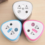 Office School Stationery Battery Operated Dual Slots Electric Colored Pencil Sharpener, Random Color Delivery, Dual Slots Electric Sharpener