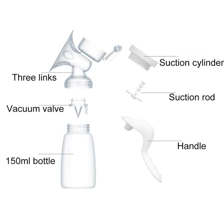 REAL BUBEE Maternity Products PP Manual Suckling Breast Milk Pump for Mama, Manual Breast Pump