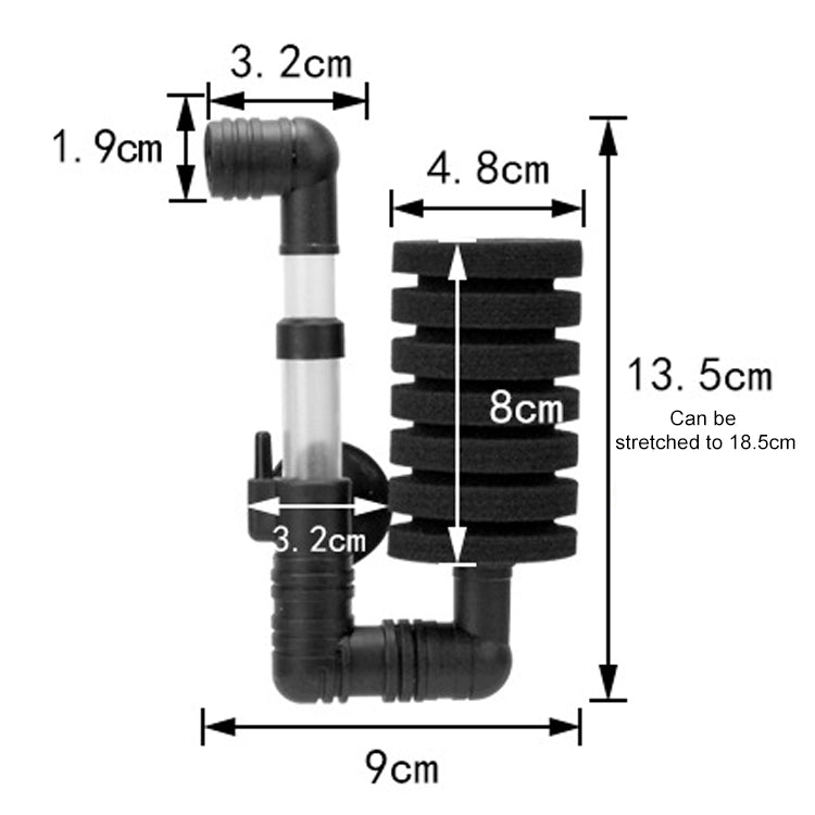 Wall-mounted Aquarium Mini Double Head Pneumatic Mute Biochemical Cotton Filter, HC7149A, HC7149B, HC7149C, HC7149D