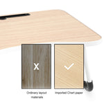 W-shaped Non-slip Legs Adjustable Folding Portable Writing Desk Laptop Desk with Card Slot, with Card Slot