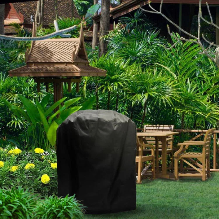 Outdoor Anti-UV Waterproof Dust-proof 210D Oxford Cloth BBQ Circle Protective Bag Charcoal Barbeque Grill Cover, Size: 58x77cm, Size: 58x77cm