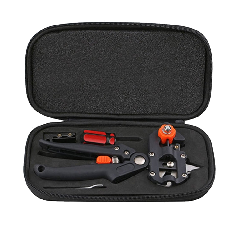 Professional Grafting Tool Set Pruning Scissors Seedling Grafting Machine Grafting Device with Three Blades, a Cross Knife ,a Wrench, Black